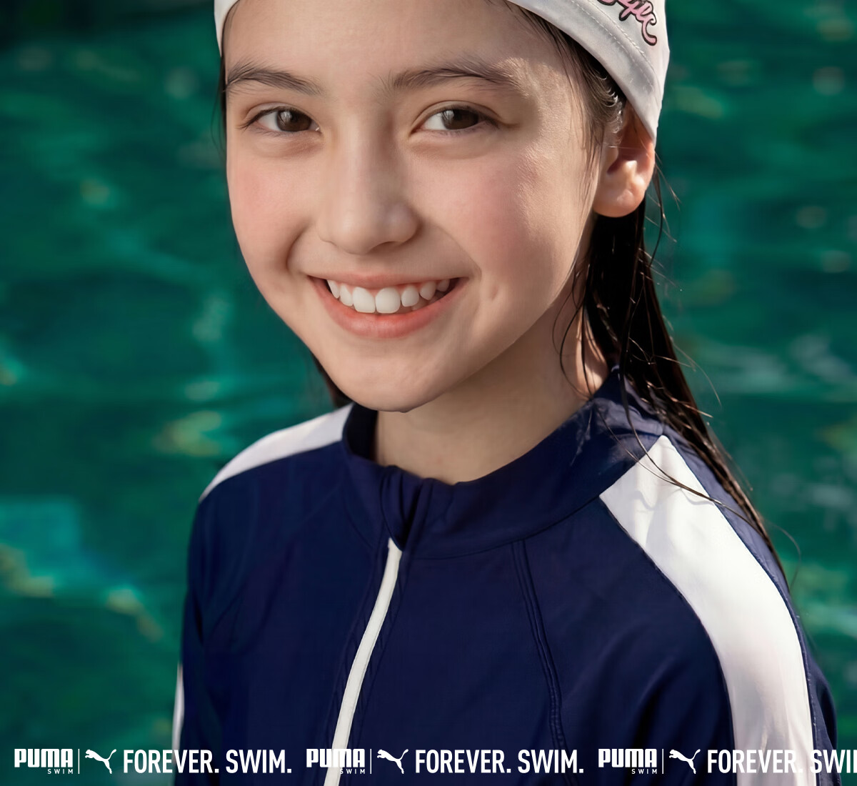 PUMA Kids High Elastic Breathable PU Swim Cap Cartoon Print Skin-Friendly Waterproof Swimming Cap for Boys and Girls 3