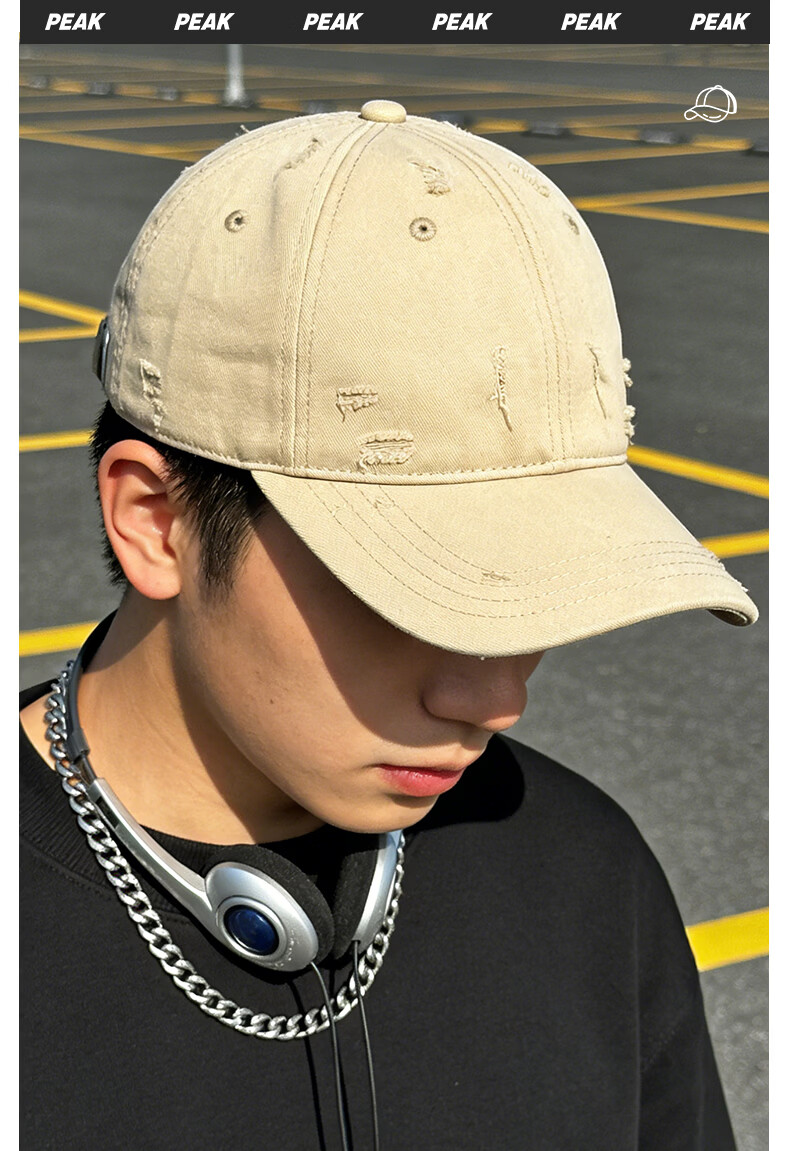 Peak Duckbill Cap Couple Outdoor Cycling Sun Protection Hat Trendy Cool Street Dance Youth Fashion American Vintage Distressed Baseball Cap 13