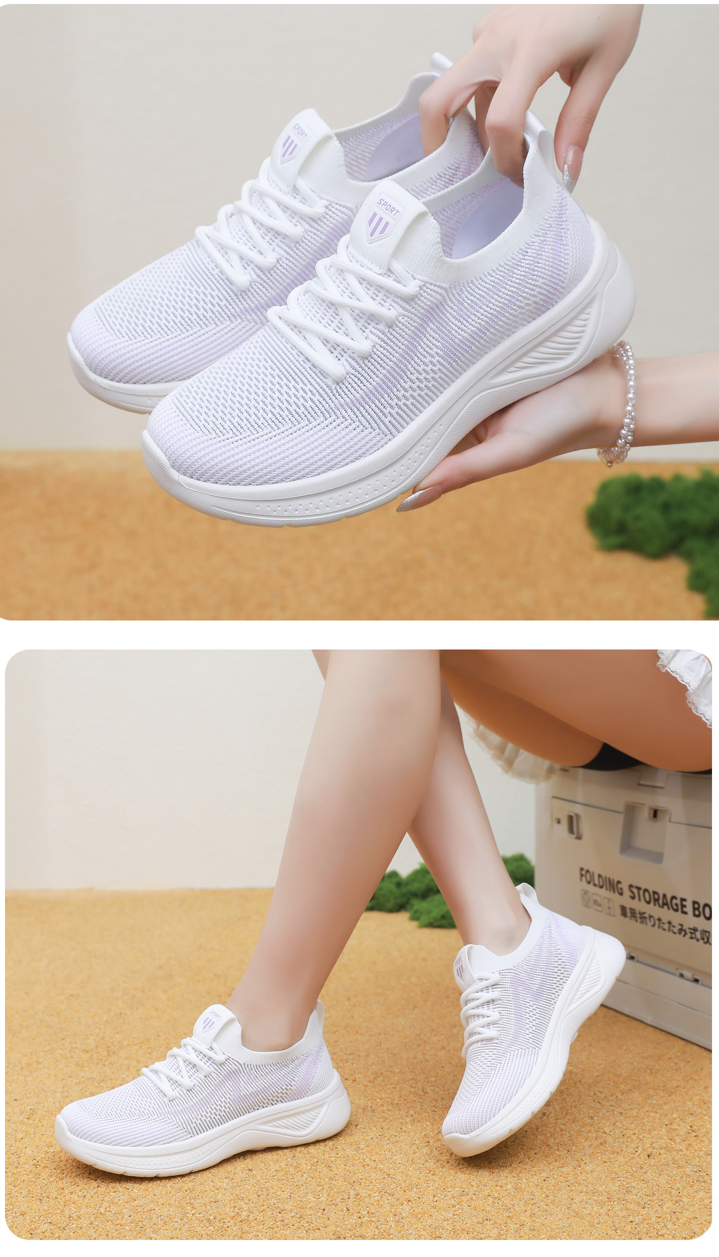BURUIJING Summer Women's Old Beijing Cloth Shoes Mesh Breathable Mom Shoes Sports Casual Shoes 68877 Pink Size 40 26