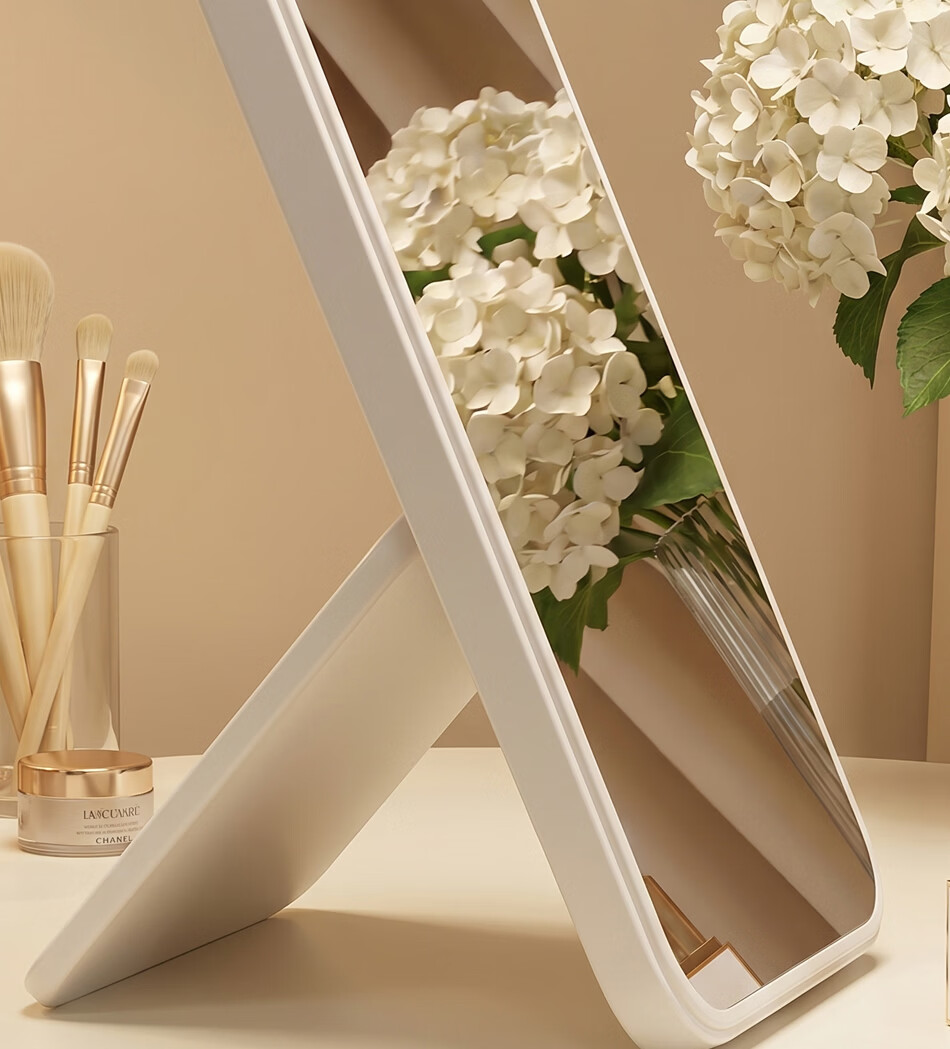 Jinsenquan Desktop Makeup Mirror Foldable Vanity Mirror Portable Small Mirror for Students Dormitory Travel Home Use 7