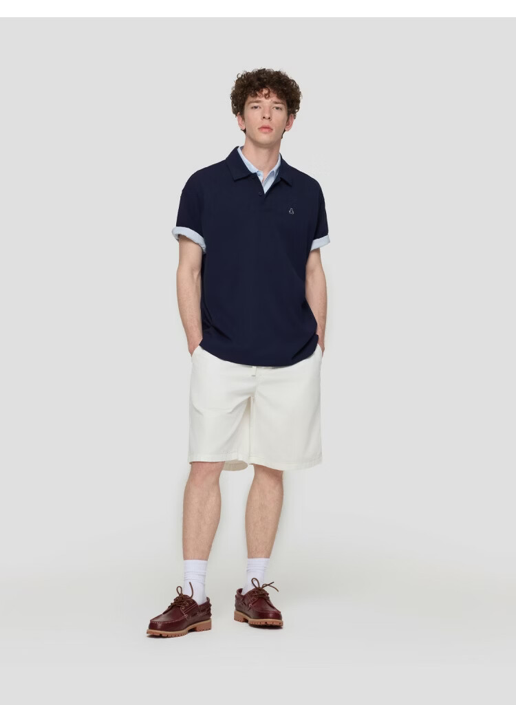 GAP Men's 2026 Summer New Pure Cotton Bear Embroidery Short Sleeve Polo Shirt Casual Top 892476 16
