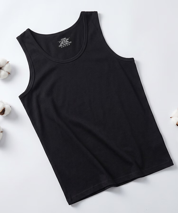 Hodohome Men's Soft Cotton Breathable Round Neck Tank Top Base Layer Sweatshirt Sports Fitness 185/115 15