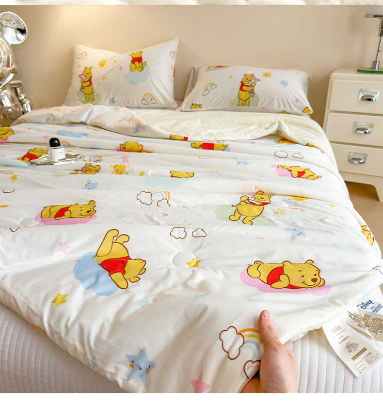 Disney Class A Baby-Grade Knitted Cotton Soybean Summer Quilt 200x230cm Machine Washable Home Air-Conditioning Blanket 10