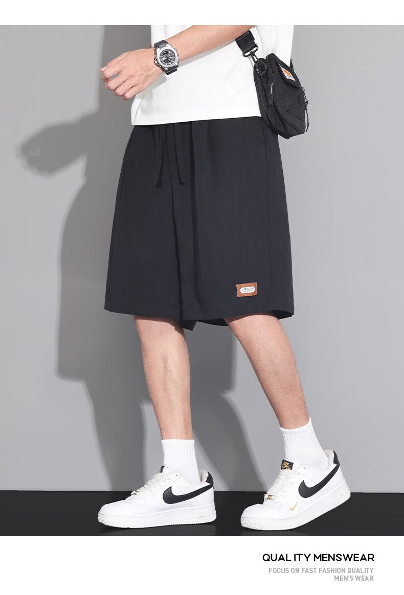FARUISHI Men's Summer Thin High-End Linen Five-Point Straight-Leg Shorts Plus Size Casual Pants Card 6XL 27