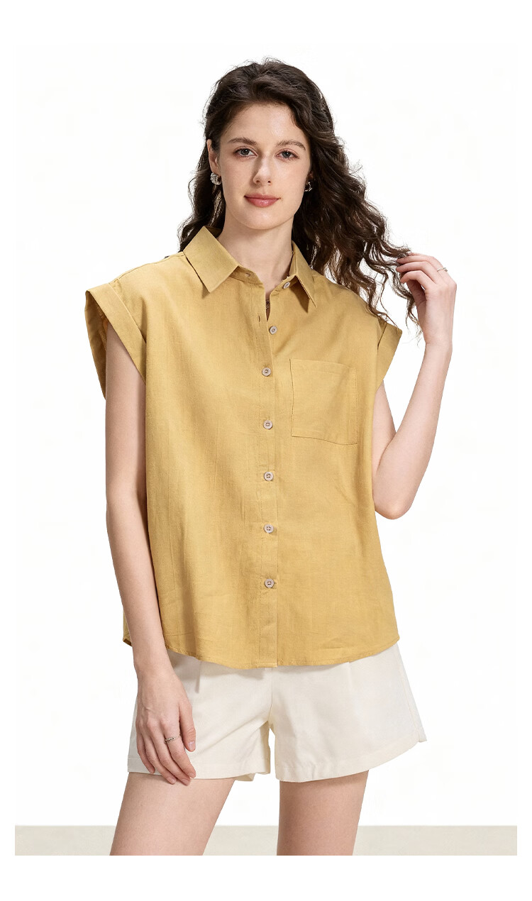 ENC Relaxed Fit Short Sleeve Shirt Gentle Elegant Casual Loose Versatile Women's Summer Slimming Top 11