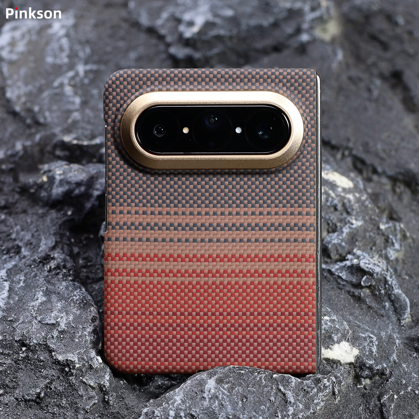 Pinkson Huawei Pura X Max Case Aurora Slim Non-Magnetic Kevlar Aramid Fiber Protective Cover Ultra-Thin Full Coverage Business Trendy Model 3