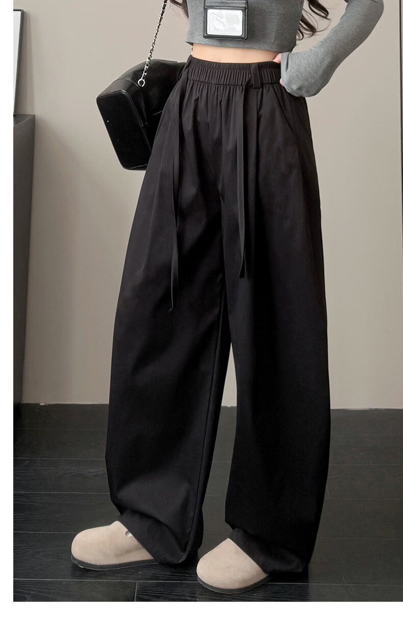 Langsha Women's Summer Thin High-Waist Wide-Leg Breathable Casual Pants Fashion Loose Slimming Trousers 22