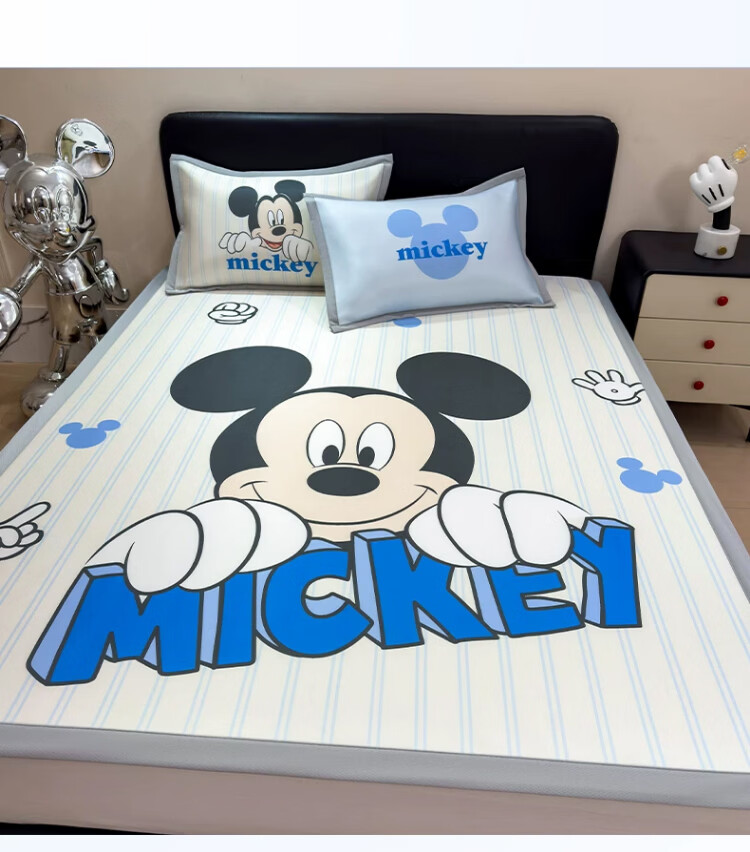 Disney Summer Ice Silk Cooling Mat Cartoon Mickey Air Conditioning Soft Mat 180x200cm Home Machine Washable Cooling Air Conditioner Pad 19