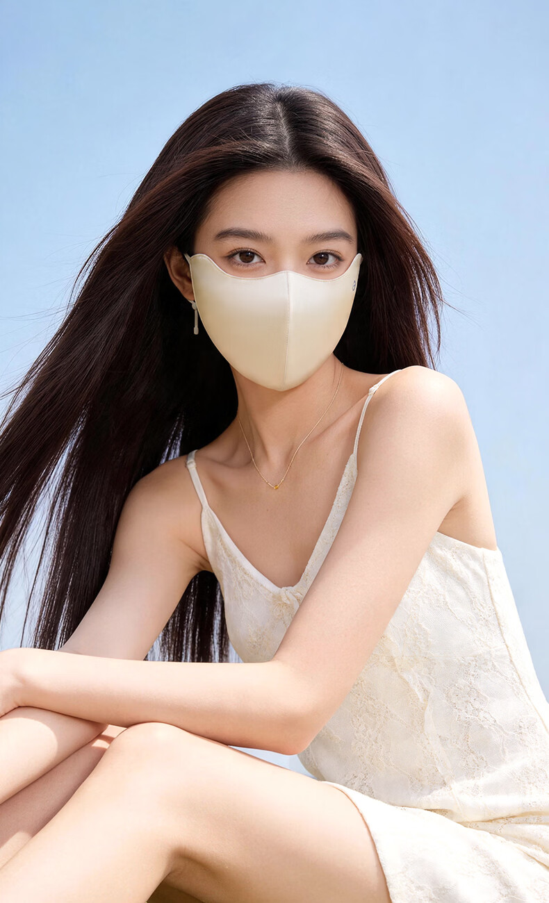 GOLOVEJOY High-Quality Silk Sun Protection Mask for Women, Mulberry Silk, Lightweight, Breathable, Non-Stuffy, Suitable for Sensitive Skin, UV Protection, Gift Box 19