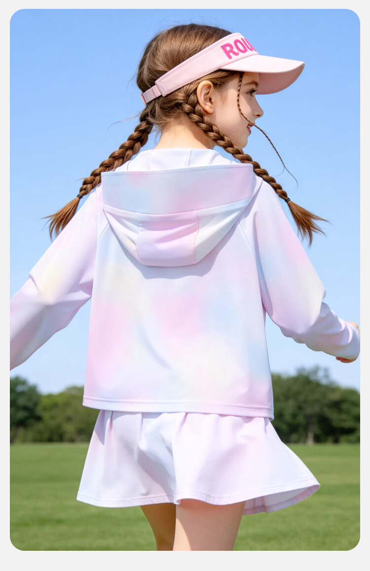 Disney Kids UPF50+ Sun Protection Jacket Girls Summer Hooded Breathable UV Protection Short Coat Colorful Size 130 9