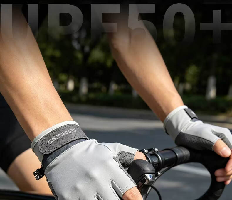 RED DRAGONFLY Women's Half-Finger Gloves Summer Sun Protection Lightweight Breathable Cycling Sports Men's Non-Slip Driving Outdoor Gloves 1