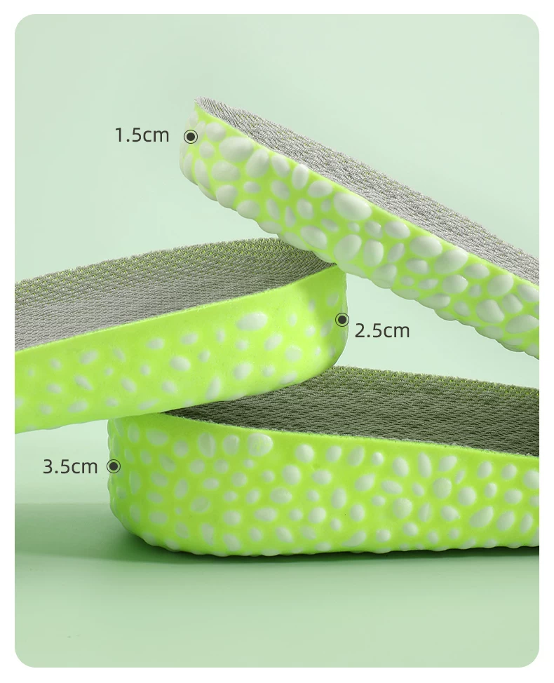 Gouge Popcorn Hidden Heel Lift Insoles for Women, Comfortable Height Increase - 3.5cm, Size 37-38 8