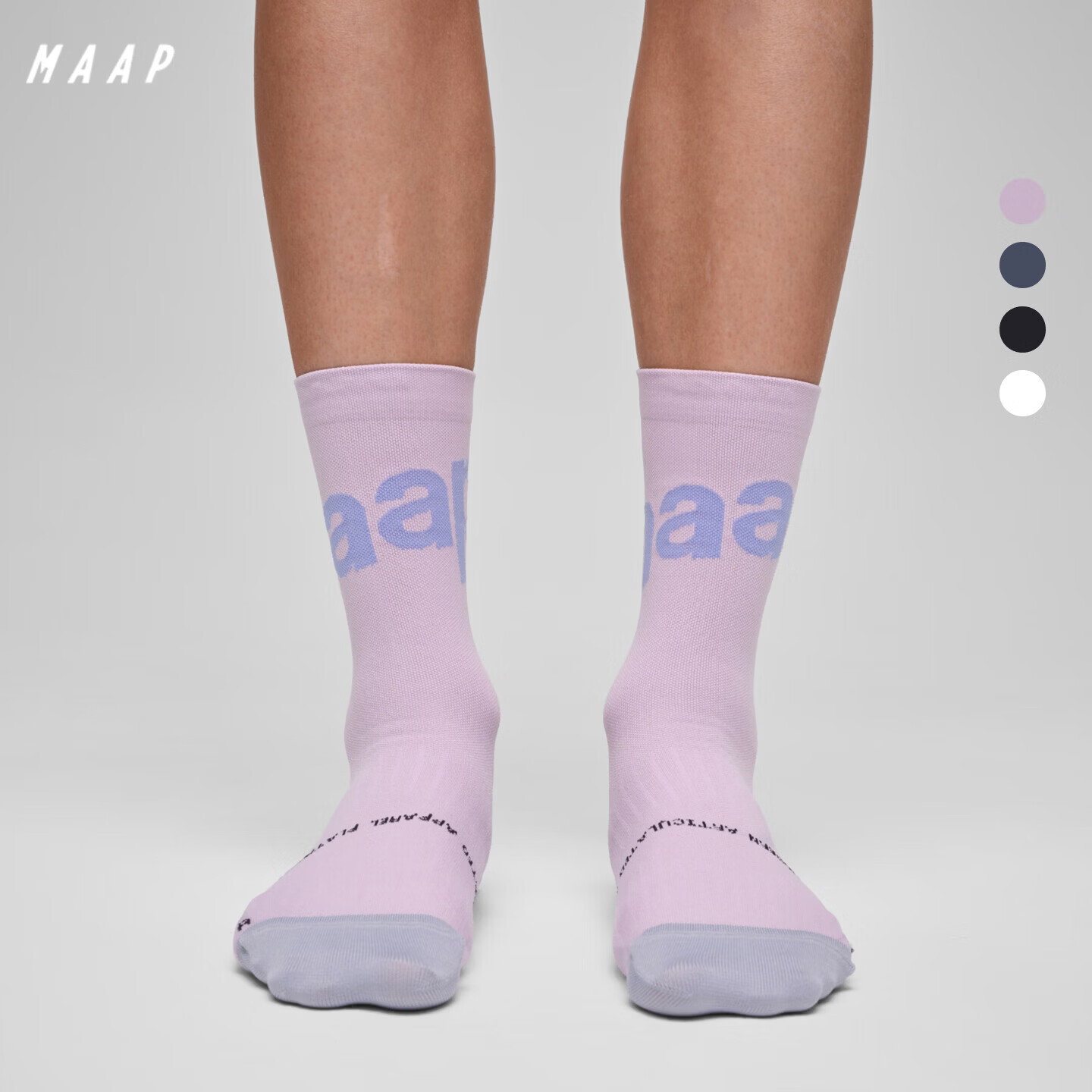 MAAP Training Team Sock Unisex High-Cut Cycling Socks Outdoor Sports Professional Mountain Purple L/XL 1