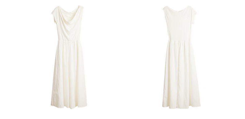 Olrain Eurielle Summer Lyocell Dress French Asymmetric Off-Shoulder Lace Splice Waist Dress White L 18