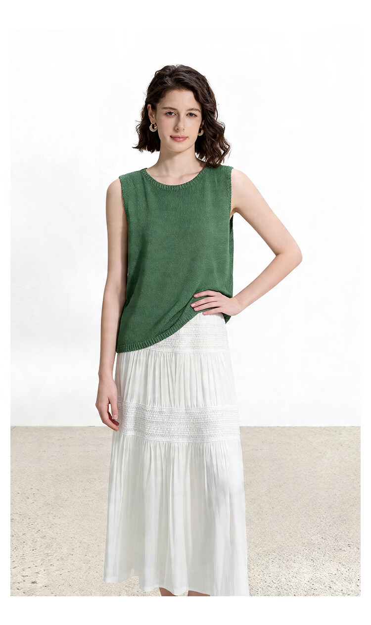ENC Forest Style Relaxed Fit Vest Soft Brightening High-End Atmosphere Lenzing Tencel Versatile Loose Slimming Sleeveless Top 10