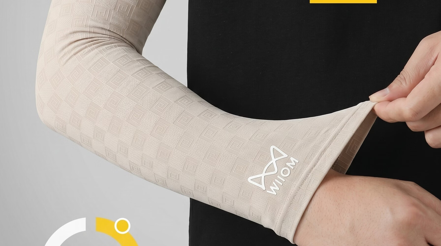 Miiow Men's UV Protection Arm Sleeves Ice Silk Cooling Breathable Anti-UV for Driving Fishing Women Outdoor Cycling - Dark Gray 14