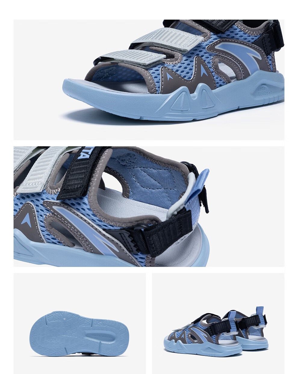 Anta Kids Girls Summer 2026 Breathable Non-Slip Lightweight Open-Toe Sandals A12629942 14