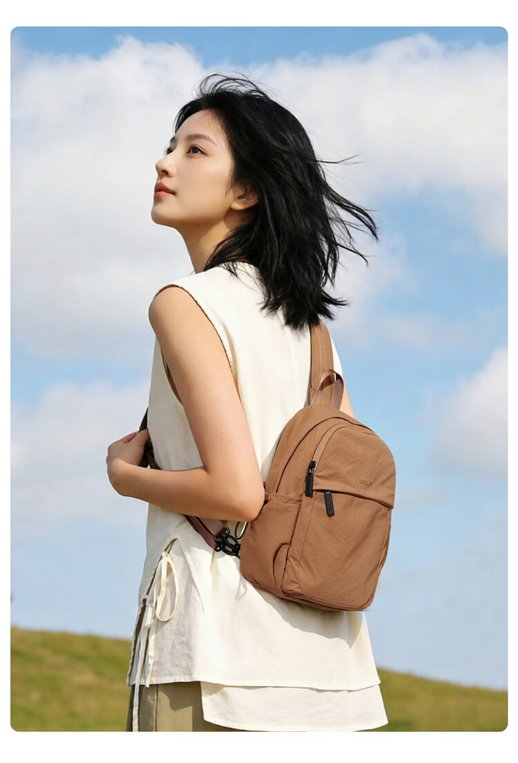 GOLF Lightweight Foldable Chest Bag Convertible Small Backpack for Women Outdoor Casual Shoulder Bag Sports Cycling Crossbody Commuter Bag 21