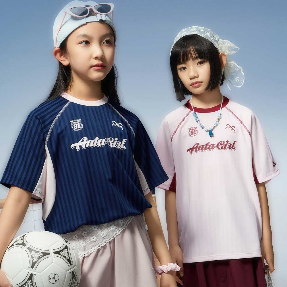 Anta Kids Girls Short Sleeve 2026 Summer Comfortable Skin-friendly Outdoor Quick-dry T-shirt TA62626103 21