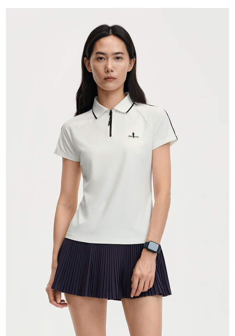Biyinlefen [Sun Protection Quick-Dry Fabric] 2026 Spring Summer New Women's Casual Commuter Outdoor Polo Shirt with Turn-Down Collar and Short Sleeves 1