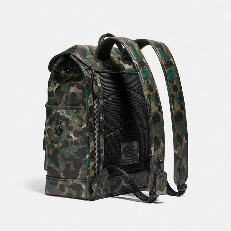 蔻驰(coach) 奢侈品 新款league flap迷彩印花 时尚百搭休闲 男士双肩