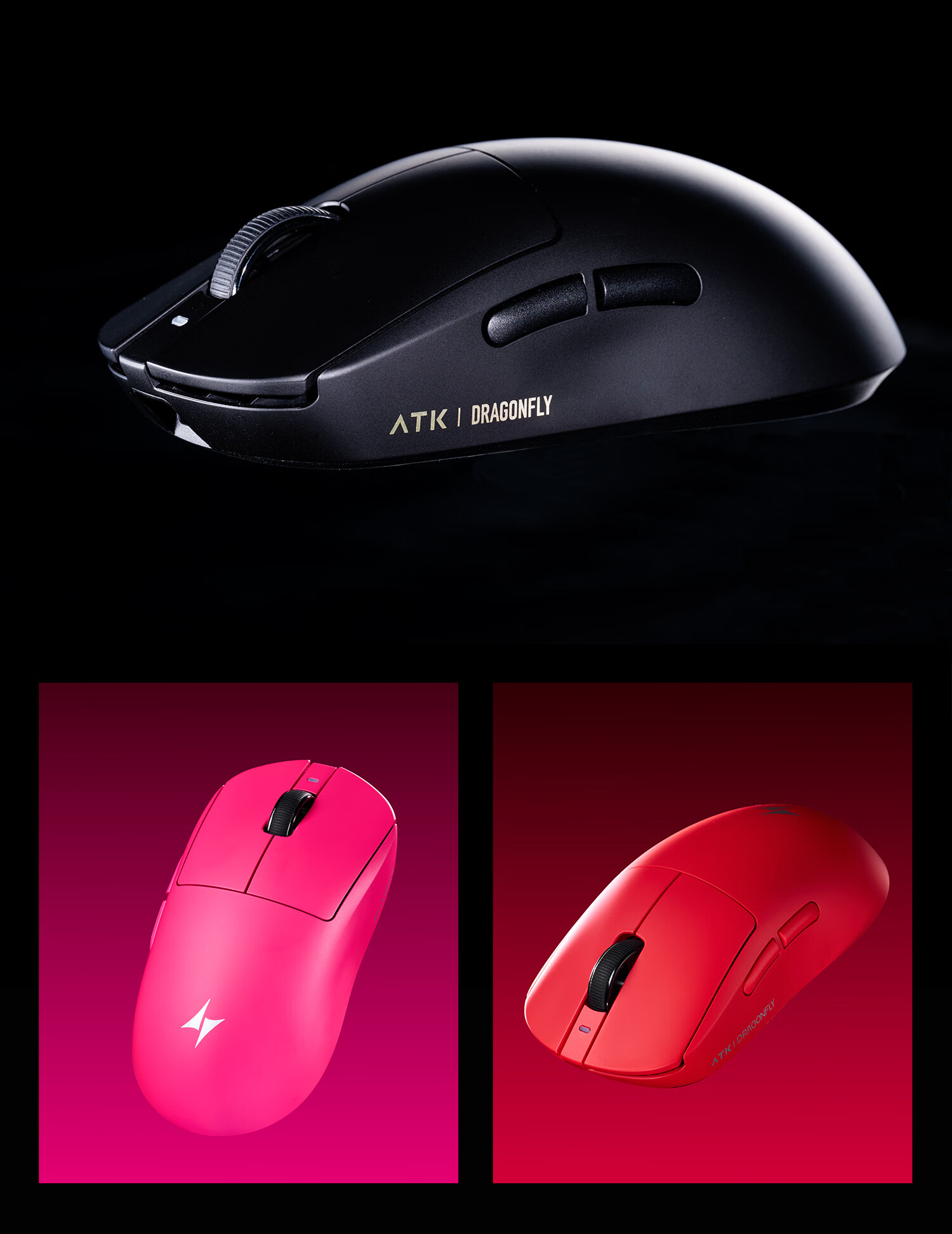 ATK Dragonfly A9MINI Wireless Gaming and Office Mouse Wired Dual-Mode Lightweight Symmetric Minimalist Ergonomic A9MINI Master Edition + Cloud Pink 3955 25