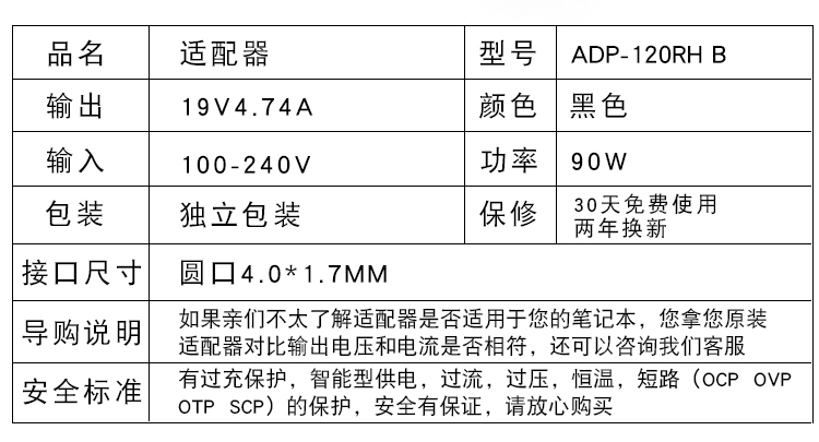 电脑电源线规格图片