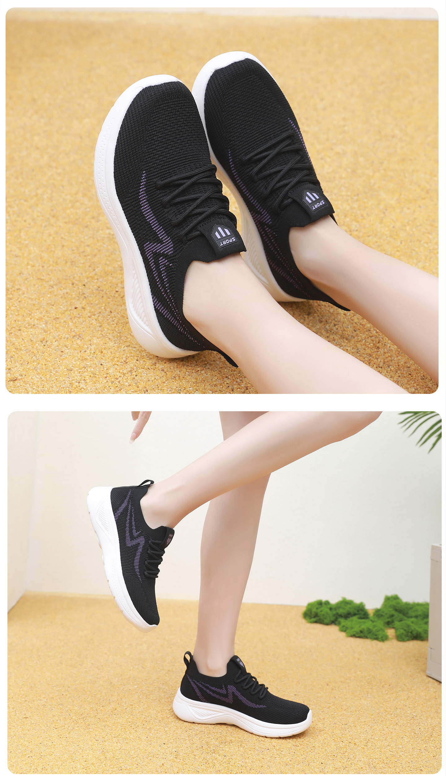 BURUIJING Summer Women's Old Beijing Cloth Shoes Mesh Breathable Mom Shoes Sports Casual Shoes 68877 Pink Size 40 23