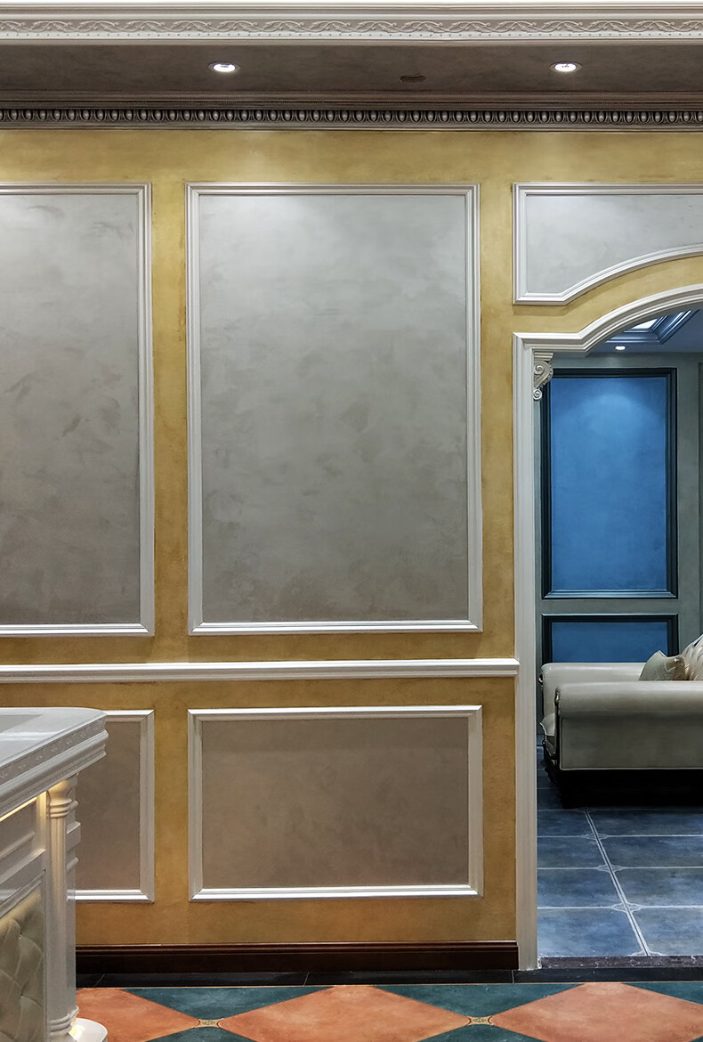 天鹅绒艺术漆涂料水性丝绒高端别墅室内闪光玉玲珑背景墙面漆 珍珠粉