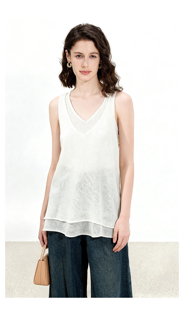 ENC Korean Style Colorblock Vest Women's Niche Strap Summer 2026 New Comfortable Breathable Simple Versatile Sleeveless Top 13