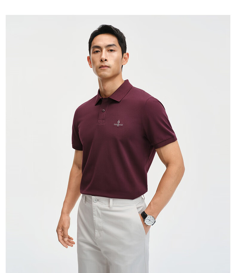 Biyinlefen [Ice Oxygen Bar] 2026 Spring Summer New Men's Casual Multi-Color Antibacterial Cooling Stretch Short Sleeve Polo Shirt T-Shirt 16