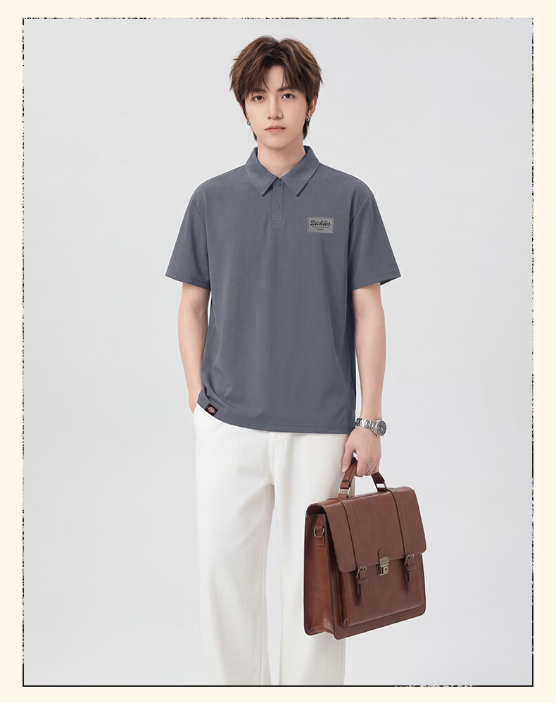 Dickies Cooling Polo Shirt Men Summer New Breathable Quick-Dry Business Casual Short Sleeve Collared Top 7