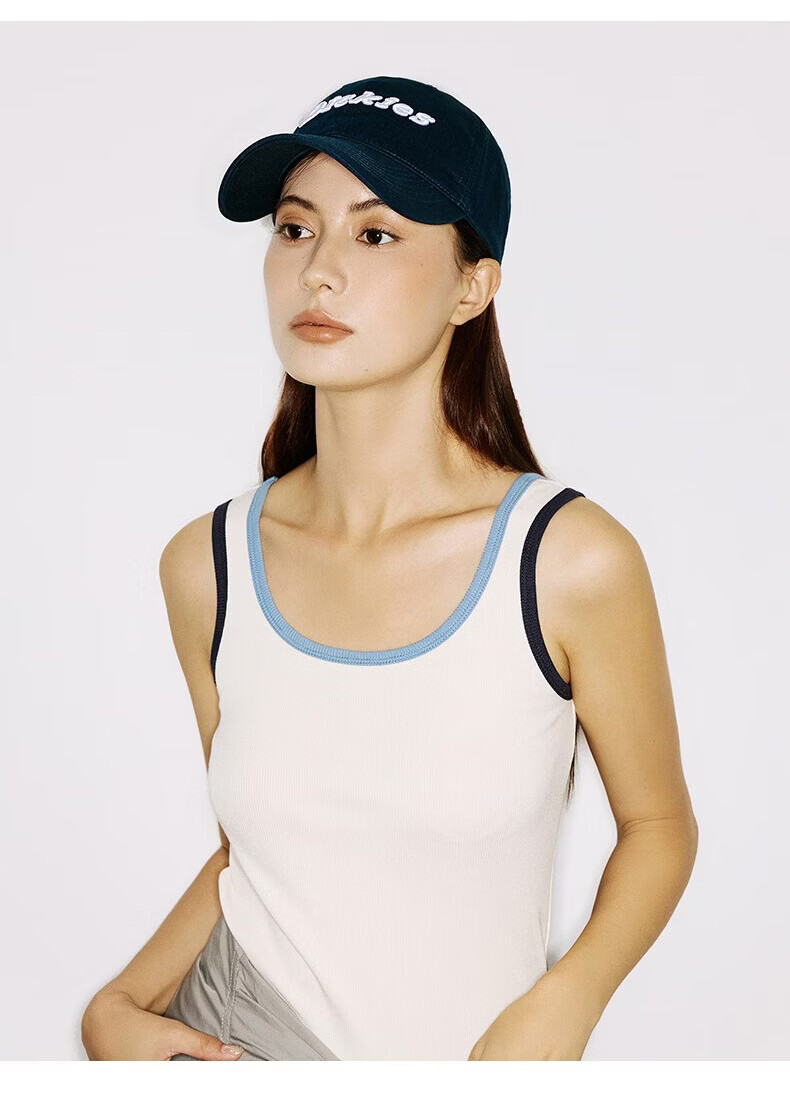 Dickies Soft Top Duckbill Cap with Letter Embroidery Unisex Large Head Circumference Slim Face Sunshade Outdoor Baseball Hat Black 10