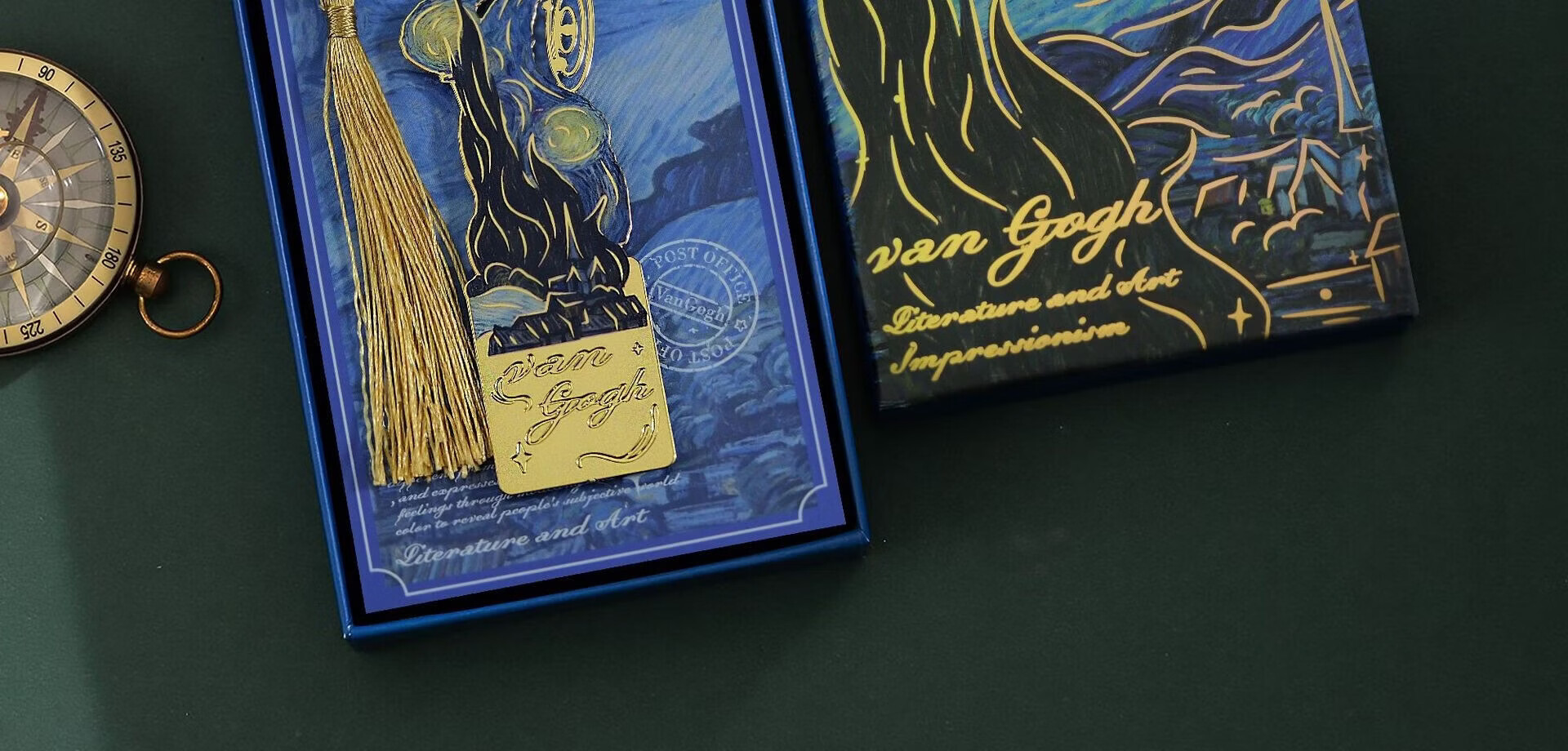 Tianshun Oil Painting Bookmark Premium Exquisite Metal Van Gogh Bookmark Classical Creative High-Value Birthday Gift for Girls Cultural and Creative Student School Reward Simple Packaging Blooming Apr 8