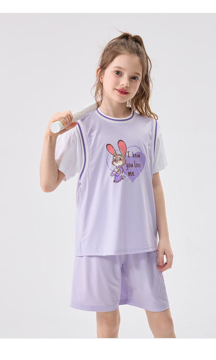 Disney Boys Summer Outfit 2026 New Stylish Kids Short Sleeve Quick-Dry Sports Two-Piece Set 16