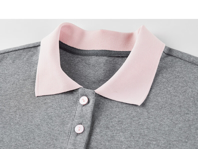 Shangdu Bila Korean Style Colorblock Cotton Polo Collar T-Shirt Women Summer Three-Button Knit Top Loose Slimming Youthful Layering 29