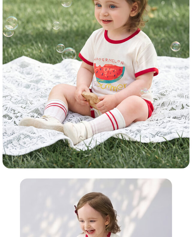 TONGTAI Baby Short Sleeve Romper Summer Thin Jacquard Yellow 73cm 19