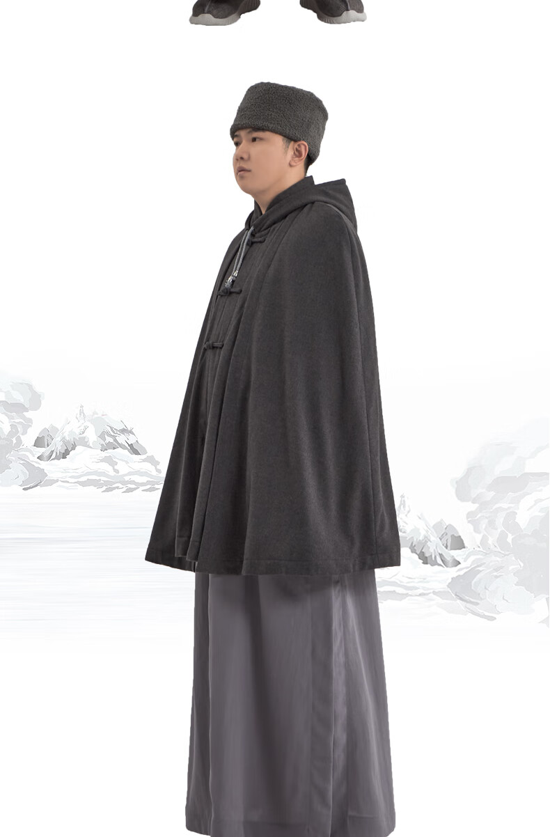 出家人和尚的衣服和尚衣服成人冬季僧人毛呢加绒披风加厚打坐坎肩保暖