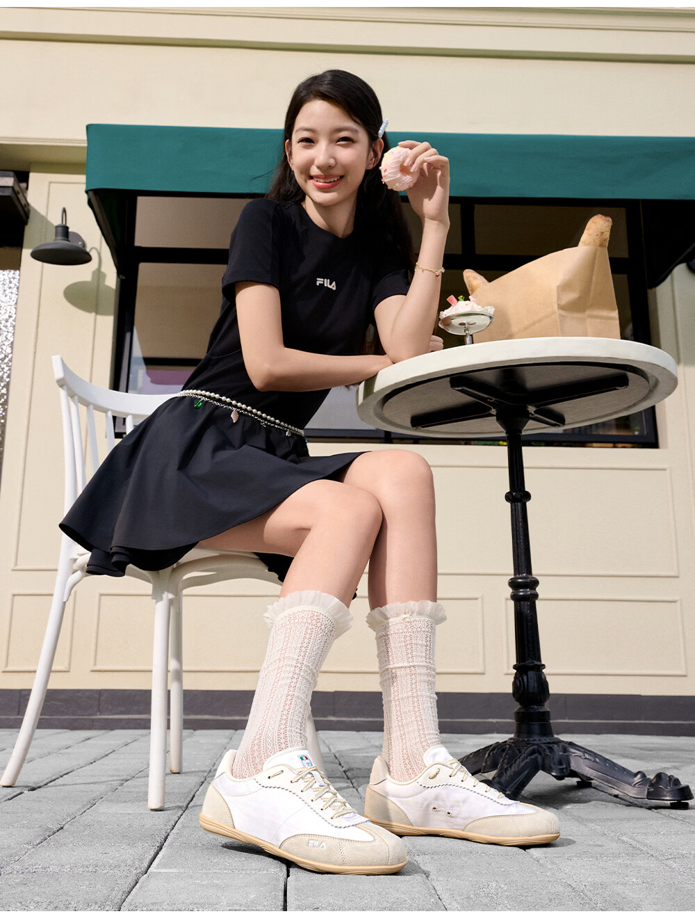 FILA Official Han So-hee Style Water Dance Shoes 1S Women's German Training Shoes 2026 Thin Sole Casual Sports Shoes 16