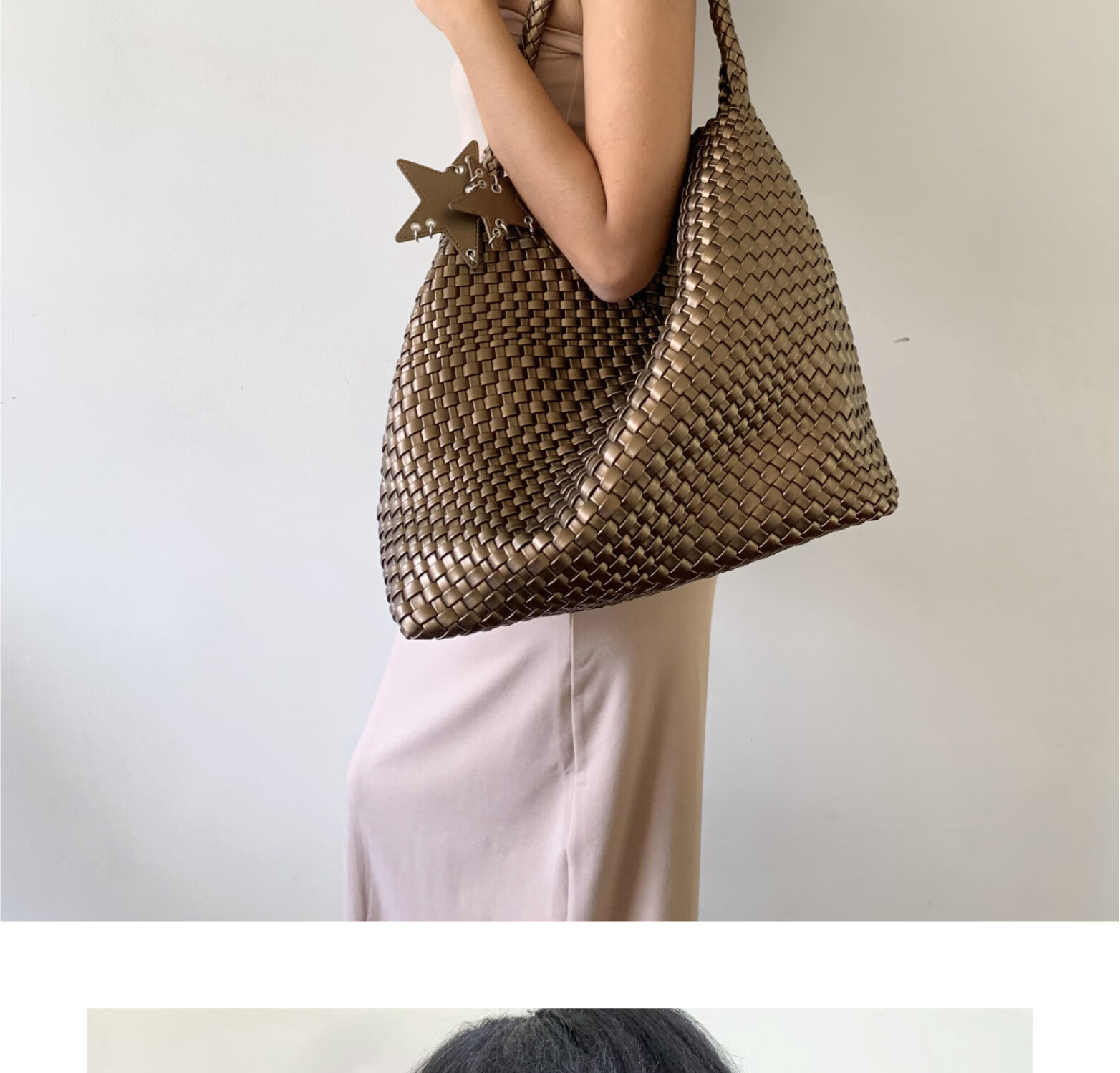 ECODAY Women's Original Design Classic Woven Large Capacity Tote Bag Commuter Handbag Shoulder Bag Birthday Gift 27