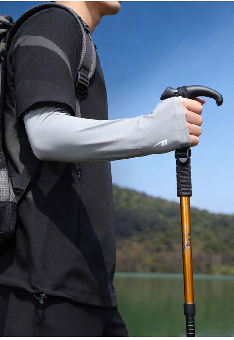 Warrior Summer New Ice Silk Sun Protection Sleeves Unisex Outdoor Cycling Fishing UV Protection Loose Breathable Arm Sleeves 12