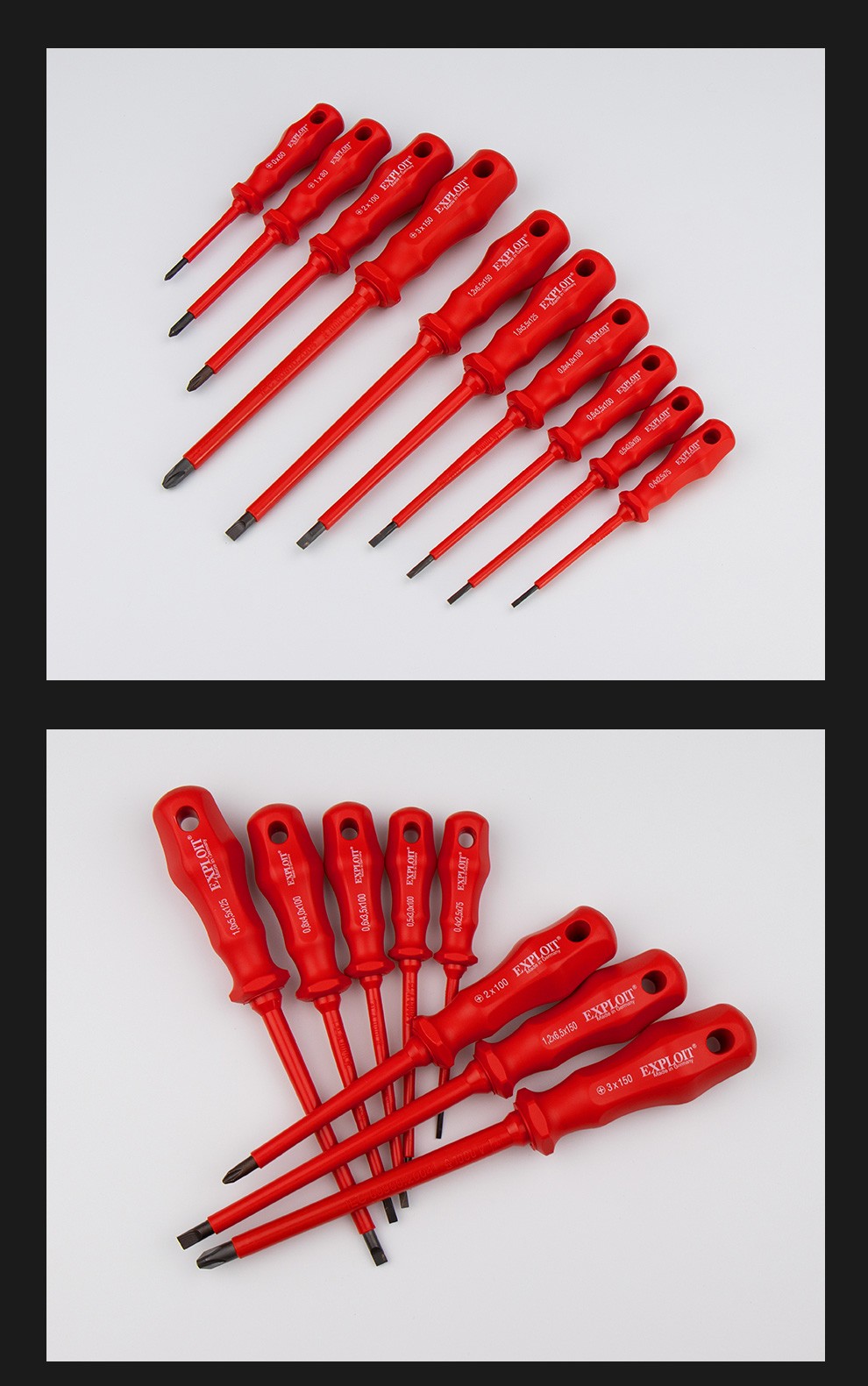 开拓(exploit)德国制造1000v绝缘螺丝刀 电工绝缘起子 一字0.