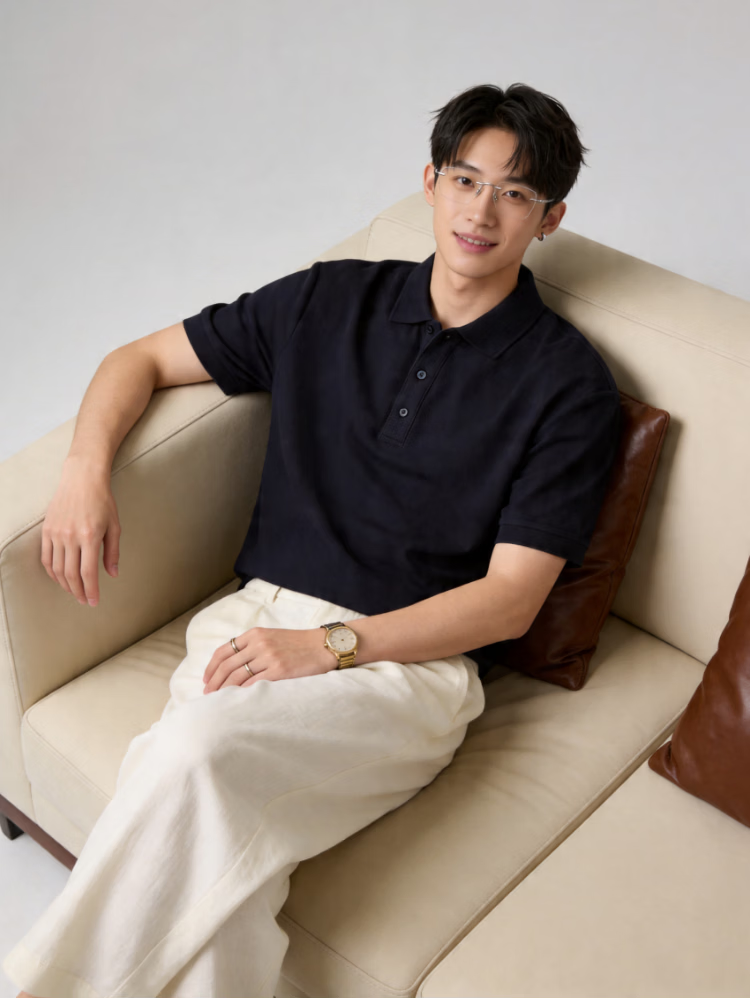 JD FASHION JD Self-Operated 7A Antibacterial Men's Short Sleeve Polo Shirt Breathable High-End Casual Light Business Spring Summer T-Shirt 5