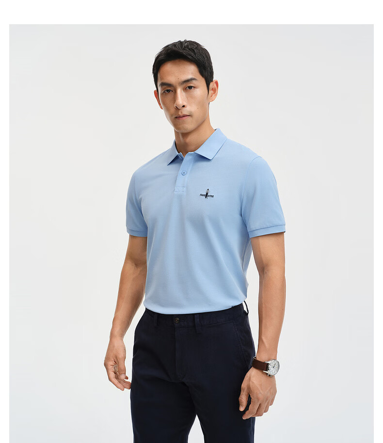 Biyinlefen [Ice Oxygen Bar] 2026 Spring Summer New Men's Casual Multi-Color Antibacterial Cooling Stretch Short Sleeve Polo Shirt T-Shirt 18