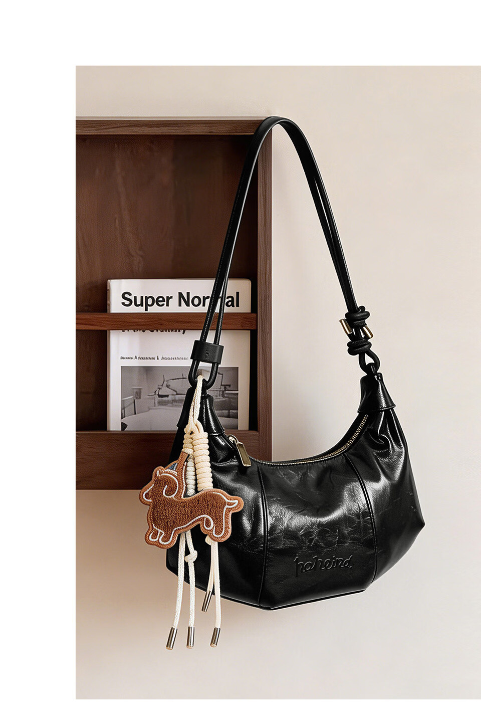 Hotwind Women's Shoulder Bag Underarm Hobo Handbag Crescent Leather Horn Bag Birthday Gift for Girls 9