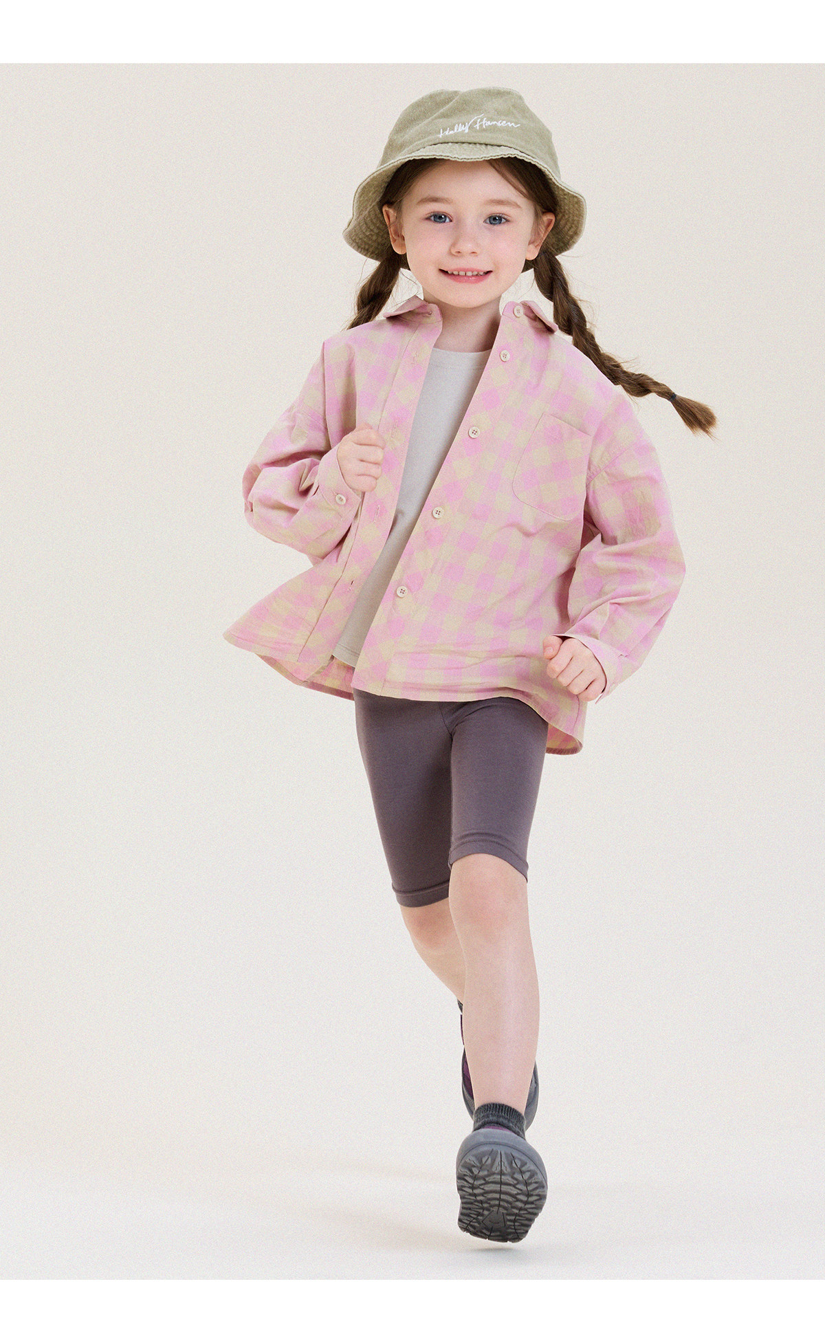 YoonA Mom Girls 2026 Spring Summer Elegant Plaid Shirt Summer Sun Protection Shirt Pink In Stock Size 140 28