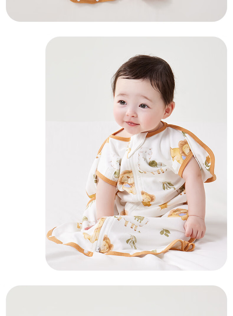 AIBEDILA Baby Anti-startle Sleeping Bag 0-6 Months Newborn Swaddle Sleeping Bag Chicken Wing Infant Sleep Sack M Size 15