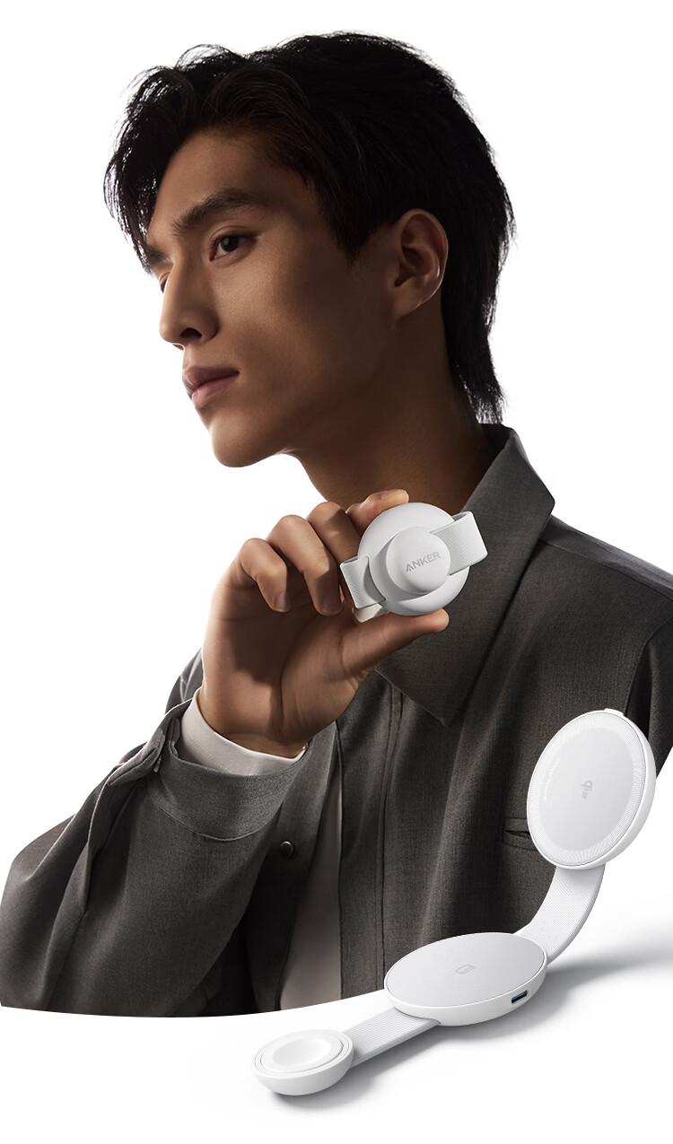 ANKER Anker UFO Wireless Charger 3-in-1 Foldable for iPhone 17 Pro Max Apple Watch AirPods White 2