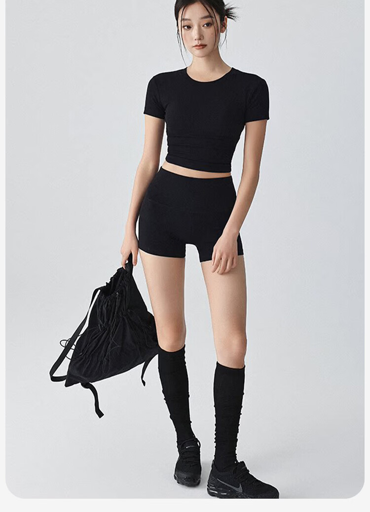 Free Style Backless Sports Top for Women with Semi-Removable Chest Pad, Beautiful Back T-Shirt, Pilates Yoga Short Sleeve Fitness Wear Summer 15