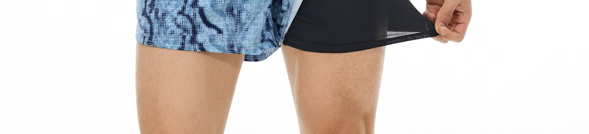 PUMA Men's Two-in-One Quick-Dry Hydrophobic Yarn Sun-Protective Plaid Drawstring Chlorine-Resistant Beach Swim Shorts 11